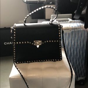 Authentic Valentino cross body black bag rockstud